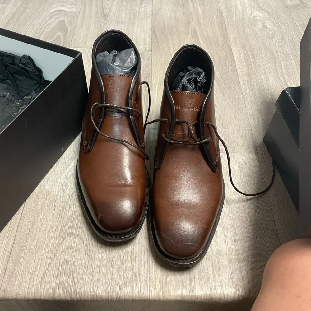 Massimo Dutti Men's Brown Leather Boots